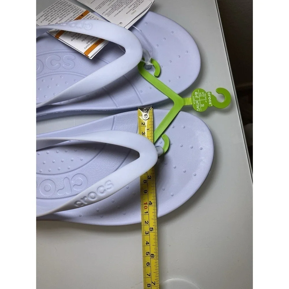 NEW Crocs Flip Flops Men's Size 12M Dreamscape Pale Blue/Purple Comfort Outdoor